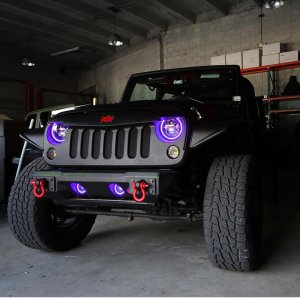 Jeep Wrangler Fog Light Halo Kit - ORACLE Lighting - UV/Purple - `07-`17